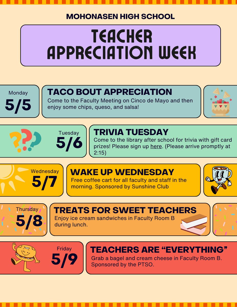 Celebrating our teachers this week and every week! ⁦<a href="/MohonCSD/">MohonCSD</a>⁩ ⁦<a href="/mrkarandy/">Mr. Karandy Mohon Tech and AP ☕️</a>⁩