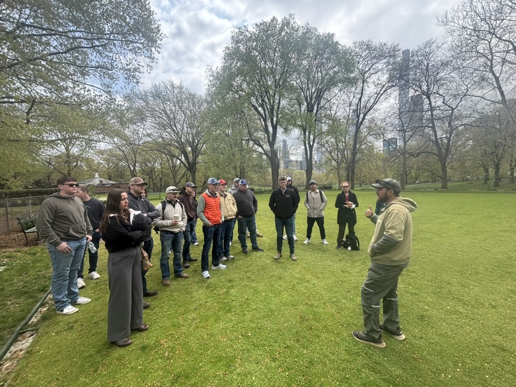Cornell undergraduate students in "It's Just Grass: Grassing the Urban Eden" (PLSCI 4931) toured Yankee Stadium and NYC Parks systems last month. 

The course explores turf design, sustainability, and how grass shapes our urban spaces, from pro sports fields to public parks.