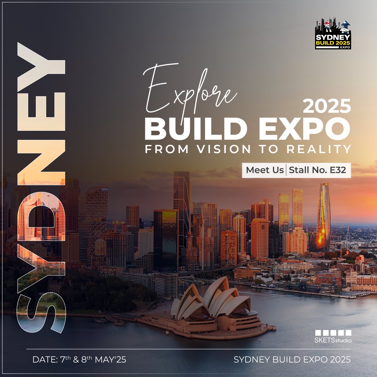 SketsStudio's tweet image. SKETS at @SydneyBuildExpo 2025
#SKETSStudio is a one-stop solution for clients across the AEC sector.
Meet us at Stall No. E32, where our experts will guide you through SKETS Studio’s comprehensive offerings.
#SydneyBuild #SydneyBuildExpo