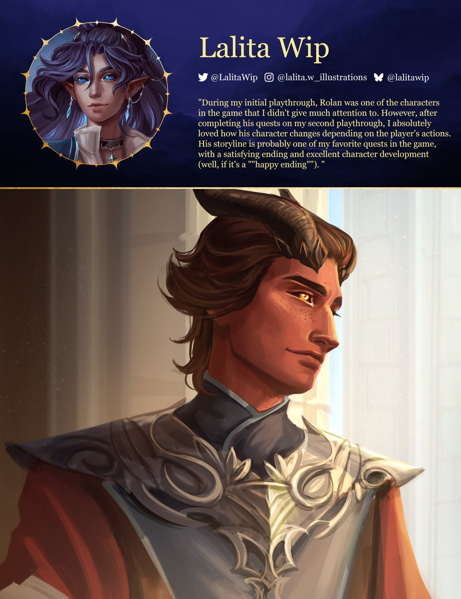 Down By The River Artbook (@dbtr_artbook) on Twitter photo Dear Baldurians,
let's welcome Lalita Wip to the adventuring party!
✨ <a href="/LalitaWip/">Lalita Wip</a> ✨
#BG3 #BaldursGate3 #BG3Artbook Dear Baldurians,
let's welcome Lalita Wip to the adventuring party!
✨ <a href="/LalitaWip/">Lalita Wip</a> ✨
#BG3 #BaldursGate3 #BG3Artbook