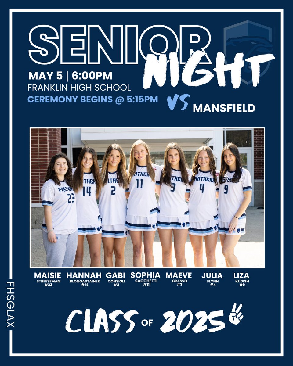 GAMEDAY... We celebrate our Seniors tonight!  Come cheer them on. Ceremony begins @ 5:15pm. #Classof2025 

<a href="/BConn63/">Brendan Connelly</a> <a href="/TrevorHass/">Trevor Hass</a> <a href="/HockomockSports/">HockomockSports</a>
<a href="/MetroWestSports/">Daily News Sports</a> <a href="/GlobeSchools/">Boston Globe Schools</a>