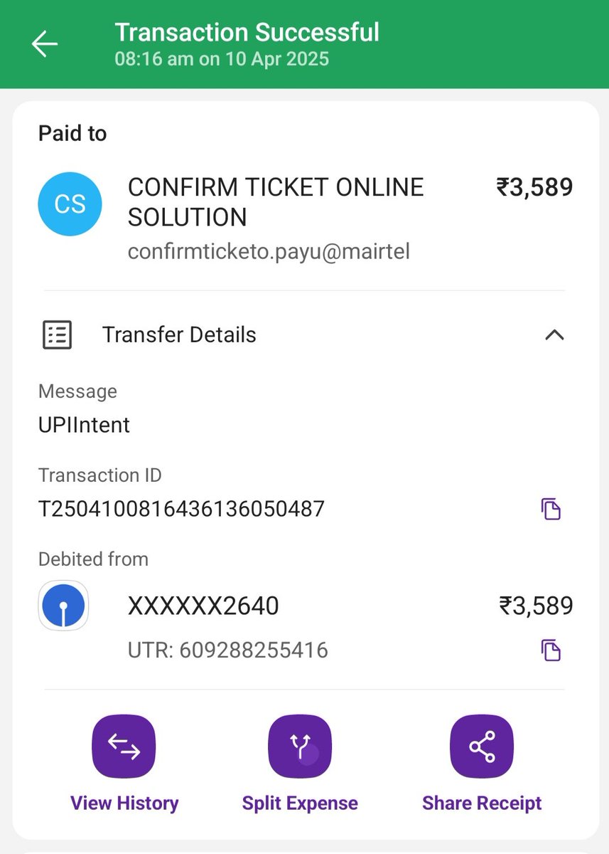 Ravindra0123793's tweet image. ---

@IRCTCofficial @RailMinIndia @DoC_GoI @GoI_MeitY @consumerforum_ @Confirmtkt @TheOfficialSBI 
SBI और ConfirmTkt जैसी प्रतिष्ठित संस्थाओं से यह उम्मीद नहीं थी।
आम जनता की कमाई ऐसे सिस्टम में उलझ जाए,क्या यही डिजिटल इंडिया है?
#DigitalIndia  #ConsumerRights #CommonManVoice