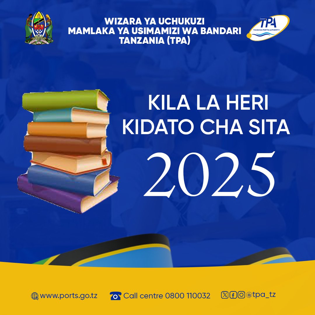TPA inawatakia Wanafunzi wote wa Kidato cha Sita kote Nchini, kila la kheri katika Mitihani ya kuhitimu Elimu ya Sekondari.