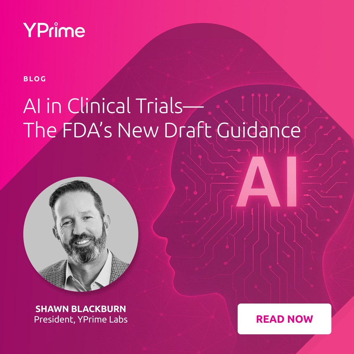 What does the FDA’s recent AI guidance mean for the future of clinical trials? The draft guidance lays the groundwork for smarter, faster drug development, focusing on safety and transparency. More in our blog by YPrime founder Shawn Blackburn: hubs.ly/Q03k-SqX0
#AI #FDA