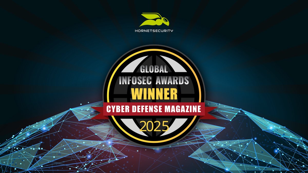 Hornetsecurity are winners in the Global InfoSec Awards 2025 🎉

🏆 Innovative Goverance, Risk and Compliance (GRC) 

Thank you <a href="/cyberdefensemag/">CyberDefenseMagazine</a> for this award!