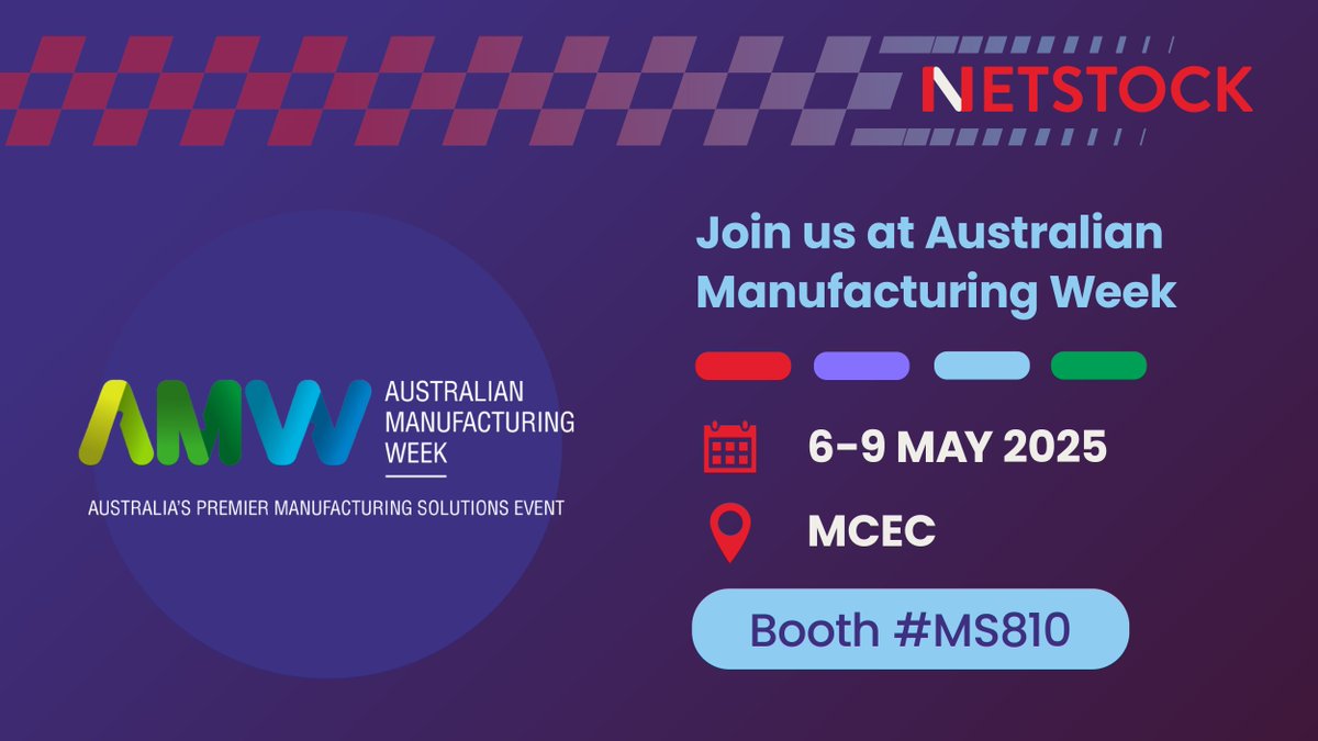 Netstock (@netstockinv) on Twitter photo 🎉 Kicking off tomorrow - we’re heading to <a href="/AusManufWeek/">Australian Manufacturing Week</a> in Melbourne!
If you're attending, come say hi! It’s the perfect chance to connect, share ideas, and explore what’s next in inventory management for manufacturers.
#AMW2025 #AustralianManufacturing #Netstock 🎉 Kicking off tomorrow - we’re heading to <a href="/AusManufWeek/">Australian Manufacturing Week</a> in Melbourne!
If you're attending, come say hi! It’s the perfect chance to connect, share ideas, and explore what’s next in inventory management for manufacturers.
#AMW2025 #AustralianManufacturing #Netstock