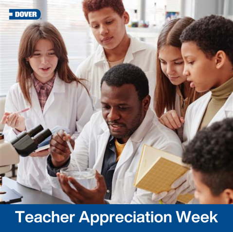 In celebration of Teacher Appreciation Week, we want to thank educators for their service &amp; commitment to their students. Dover believes education is essential to empowering individual &amp; societal development and promoting strong communities.

Read more: ow.ly/5wF450VFOsa