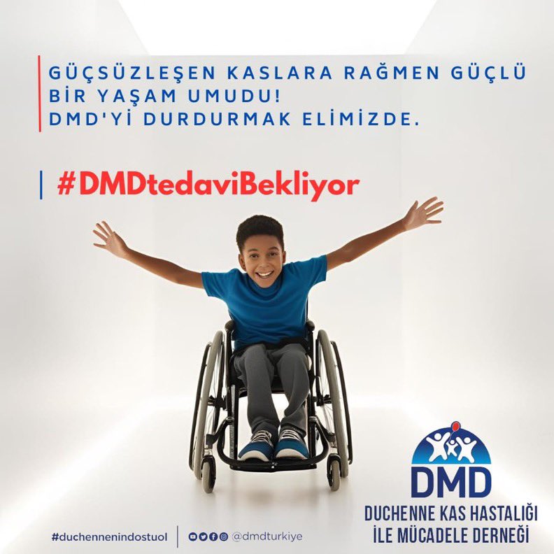Ayşegül Öz (@aysegul_cihan17) on Twitter photo DMD belirtileri, kaslarda güçsüzlük, yürümede bozukluk ve kas kütlesinde kayıp şeklinde görülür, bebeklik döneminde başlayarak zamanla kötüleşebilir.
Bu kötü gidişe gen terapi ilaçlarıyla dur denilebilir.
#DMDtedaviBekliyor
<a href="/saglikbakanligi/">T.C. Sağlık Bakanlığı</a> <a href="/drmemisoglu/">Prof. Dr. Kemal Memişoğlu</a> <a href="/suayipbirinci/">Doç. Dr. Şuayıp Birinci</a> DMD belirtileri, kaslarda güçsüzlük, yürümede bozukluk ve kas kütlesinde kayıp şeklinde görülür, bebeklik döneminde başlayarak zamanla kötüleşebilir.
Bu kötü gidişe gen terapi ilaçlarıyla dur denilebilir.
#DMDtedaviBekliyor
<a href="/saglikbakanligi/">T.C. Sağlık Bakanlığı</a> <a href="/drmemisoglu/">Prof. Dr. Kemal Memişoğlu</a> <a href="/suayipbirinci/">Doç. Dr. Şuayıp Birinci</a>