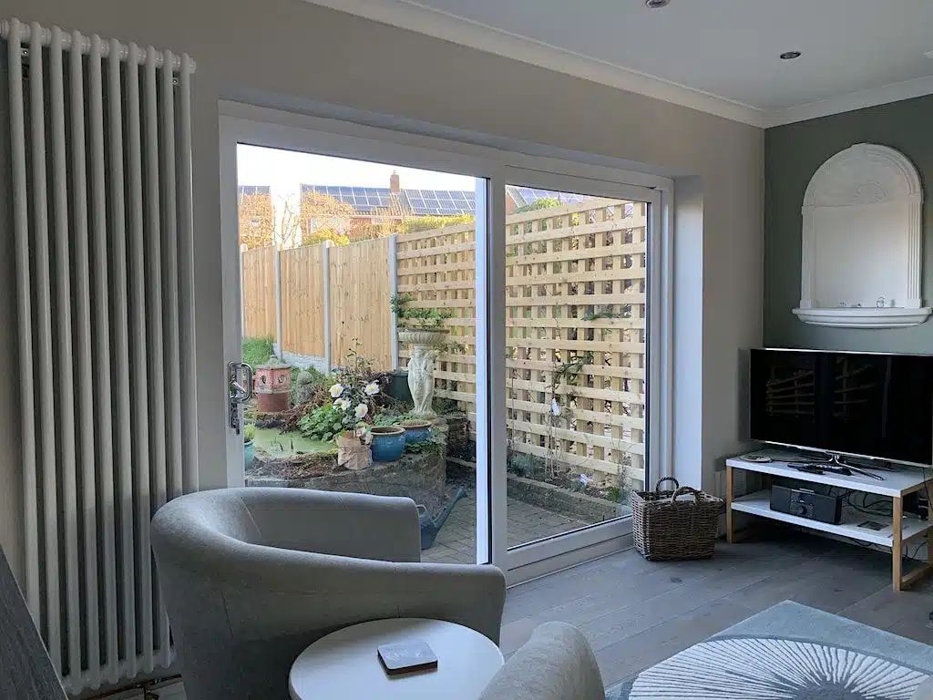 Patio doors (bifold, sliding, French, frameless) bring light &amp; garden access. Aluminium, PVCu, steel, timber or hybrid – each has pros and cons. Need help choosing the right style, material or threshold? Let us know! 🚪🌿 #PatioDoors #HomeUpgrade #AskAnExpert