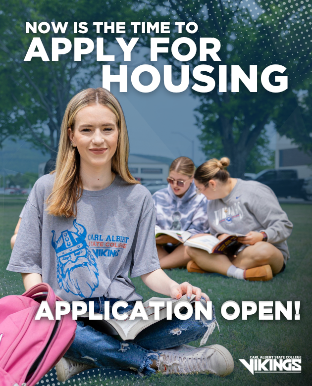 Live where you learn!

CASC housing applications are open now—space is limited, so apply early for the best selection. On-campus living brings community, connection, and convenience.

Apply now- forms.carlalbert.edu/Forms/Housing