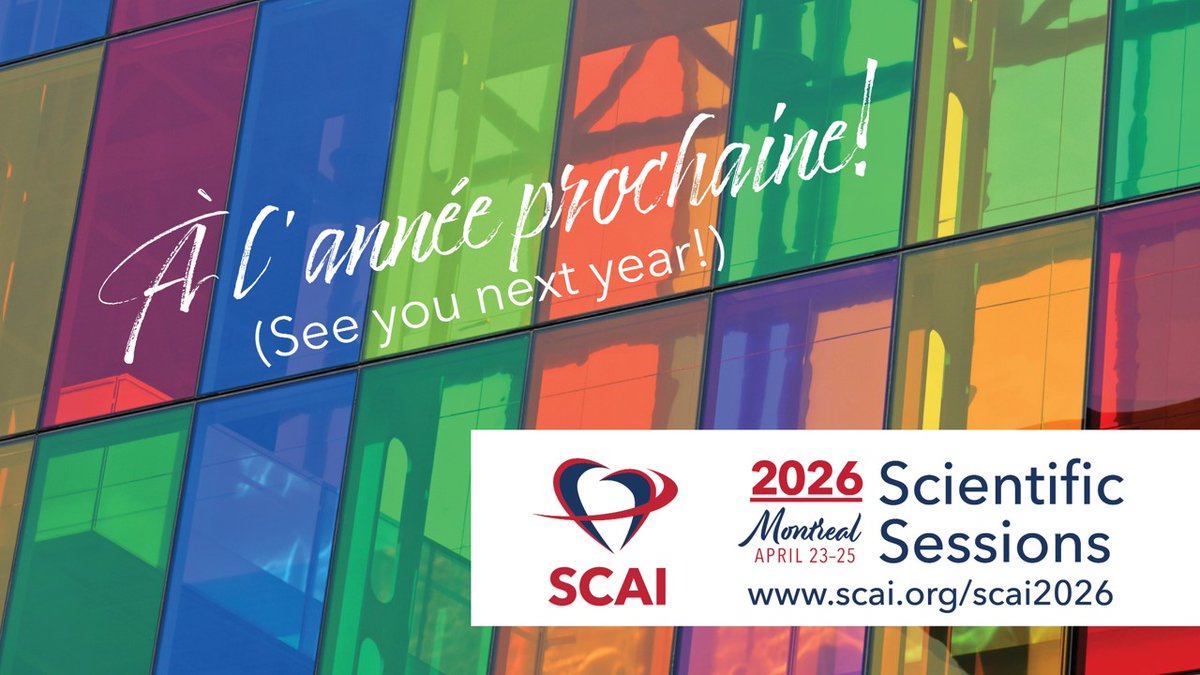 📅Save the date! #SCAI2026 will be on April 23-25 in Montreal, Canada. Make sure your passport is up-to-date. We can't wait to see you there‼️