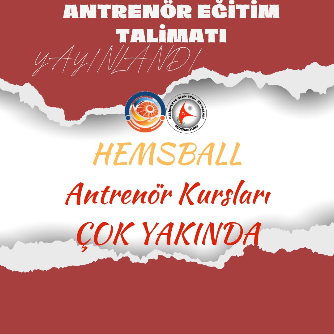 Gelişmekte Olan Spor Branşları Federasyonu Hemsball Antrenör Talimatnamesi Yayınlandı.
Detaylar için gosbf.org.tr adresinden inceleyebilirsiniz.
@gosbfed 
#hemsball
#hemsballçiftler 
#hemsballdinamik