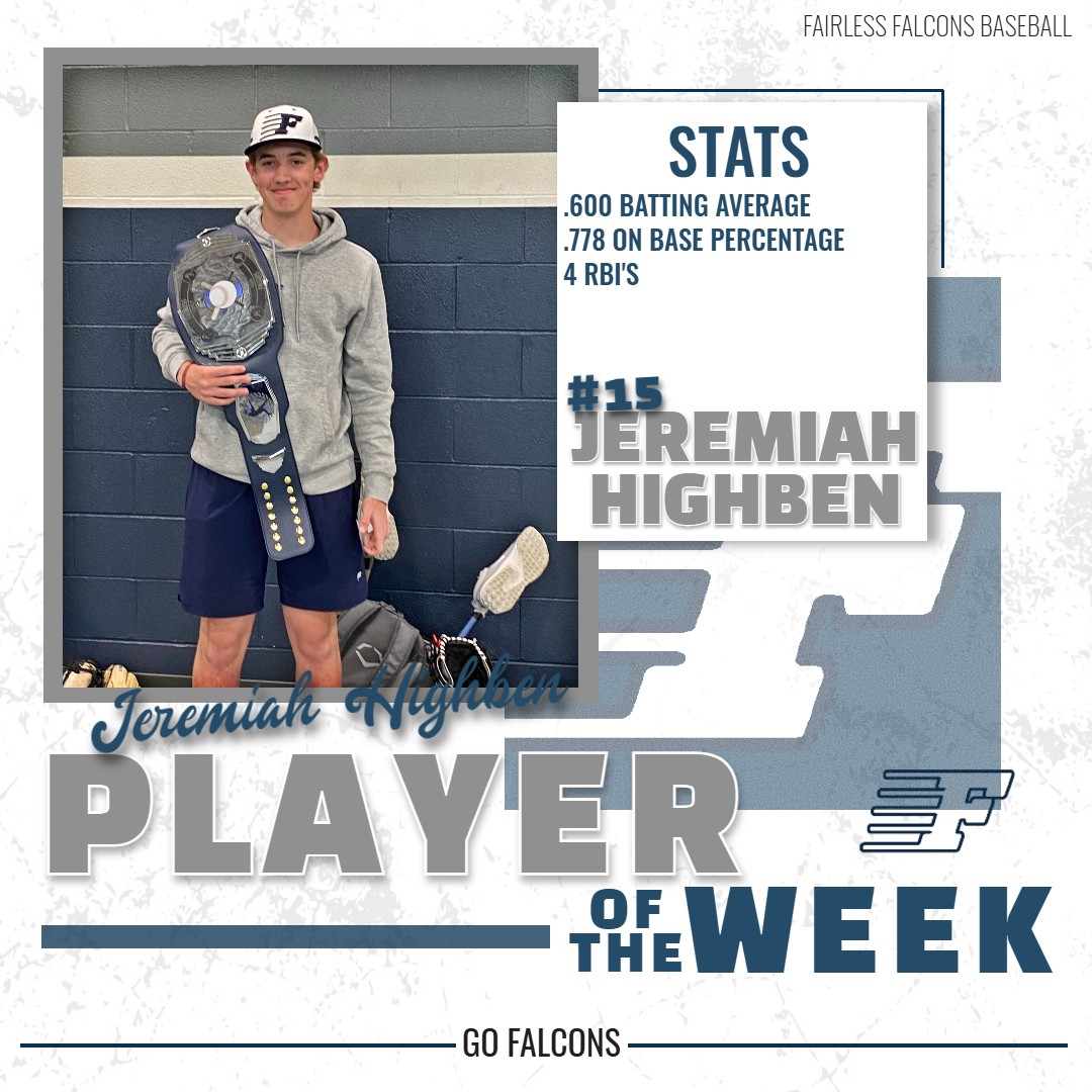 We were a little delayed on getting this out, but Jeremiah Highben captured the belt with his play two weeks ago!!  Congrats J, keep on swinging man.