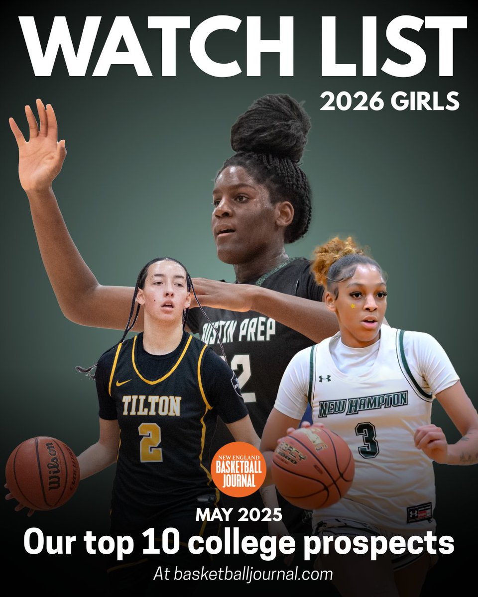 New England Basketball Journal (@nehoopjournal) on Twitter photo It's time to reveal our first college prospect watch list of the spring. Who headlines the girls Class of 2026?
<a href="/ethman43/">Ethan Fuller</a> sees a group defined by star forwards and filled with depth.
Here's who's at the top of his list: basketballjournal.com/2025/05/05/may… It's time to reveal our first college prospect watch list of the spring. Who headlines the girls Class of 2026?
<a href="/ethman43/">Ethan Fuller</a> sees a group defined by star forwards and filled with depth.
Here's who's at the top of his list: basketballjournal.com/2025/05/05/may…