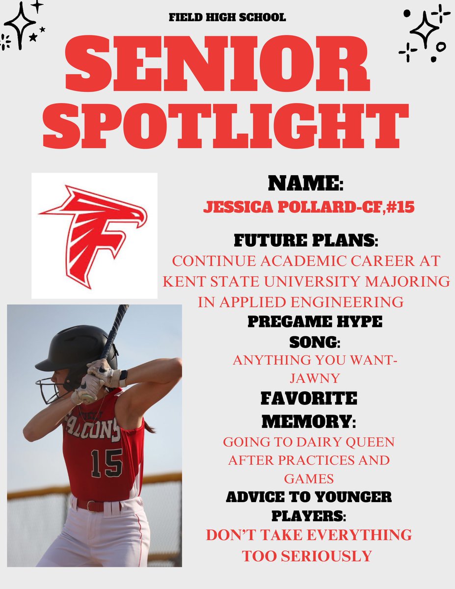 Senior Spotlight for Jessica Pollard🥎