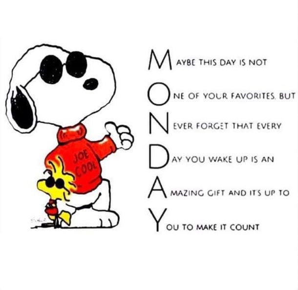 snoopy and friends (@snoopyandfrien6) on Twitter photo M O N D A Y M O N D A Y