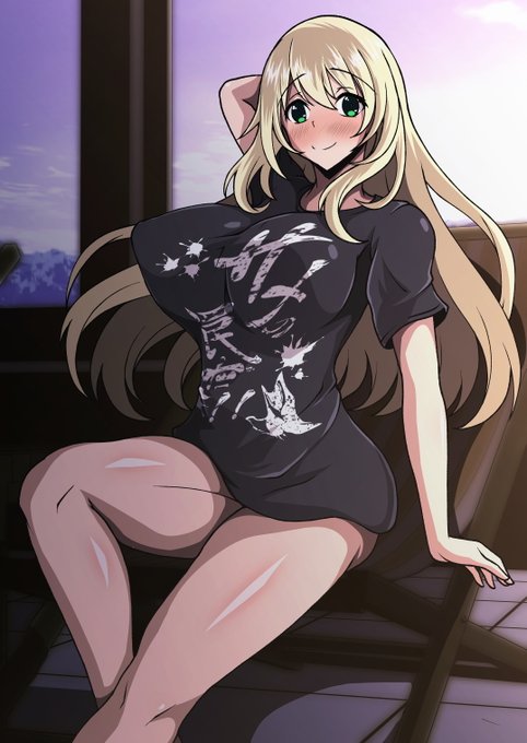 pixivリクエスト:らくがきプラン  その522内容「今回は艦隊これくしょんの愛宕へ以下のシャツを素肌の上に着せイラストをお願いしたく思います」 