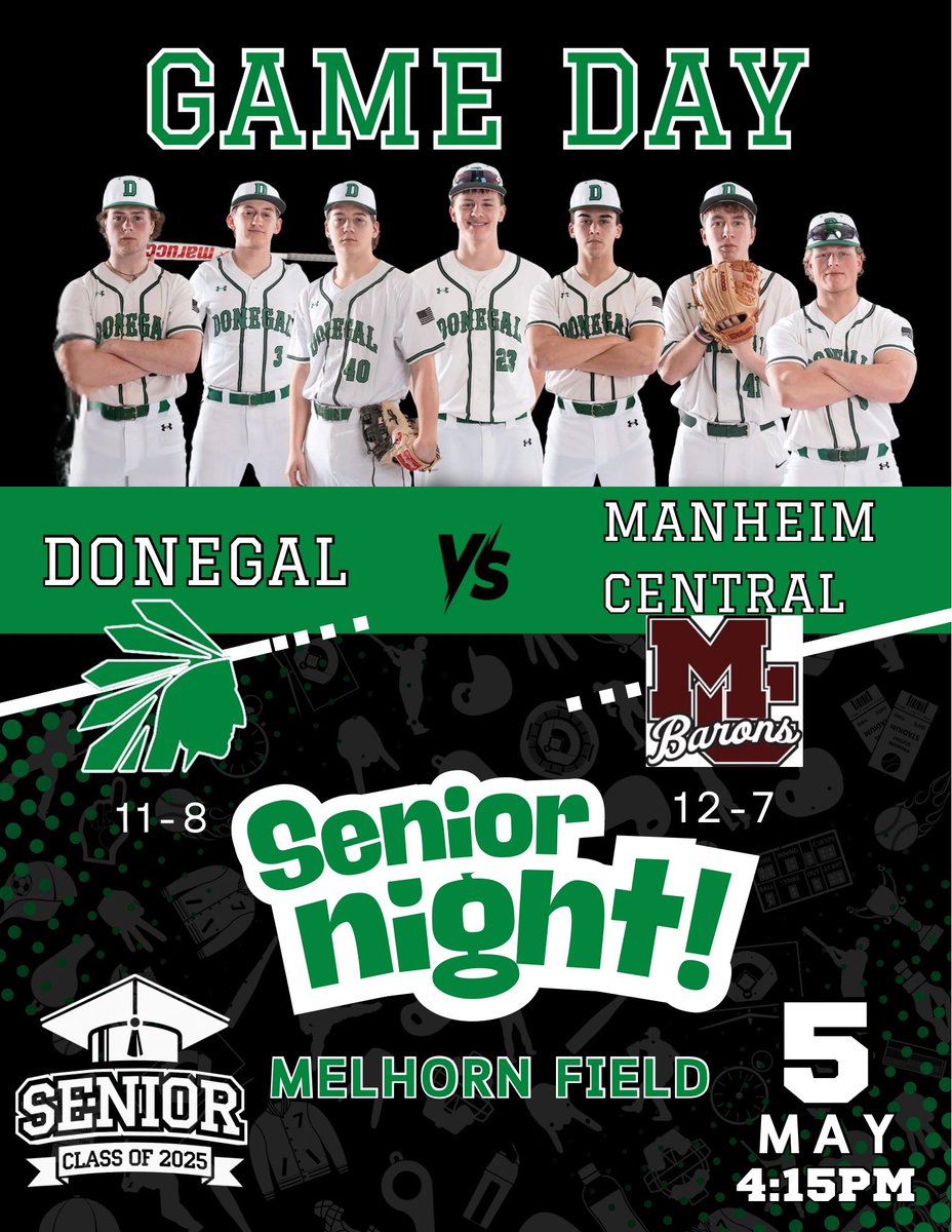 ⚾️GAME DAY
📍MELHORN FIELD
⏰4:15
🌮Concession stand will be open and tonight's special will be Walking Tacos
📣SENIOR NIGHT📣
Today we are celebrating our Seniors as they take their home field one final time during the regular season 🥲 
Ceremony begins at 3:50!@godonegalsports