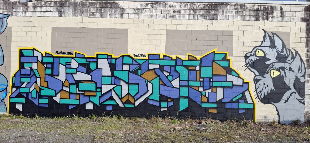 Did a KRISNA piece this weekend in between the raindrops for my Hare painter buddy, his drain paintings are really some next level stuff, i met him over 20 years ago while I was I was painting in a tunnel, he was on his way to volunteer at the local Hare joint for his daily food