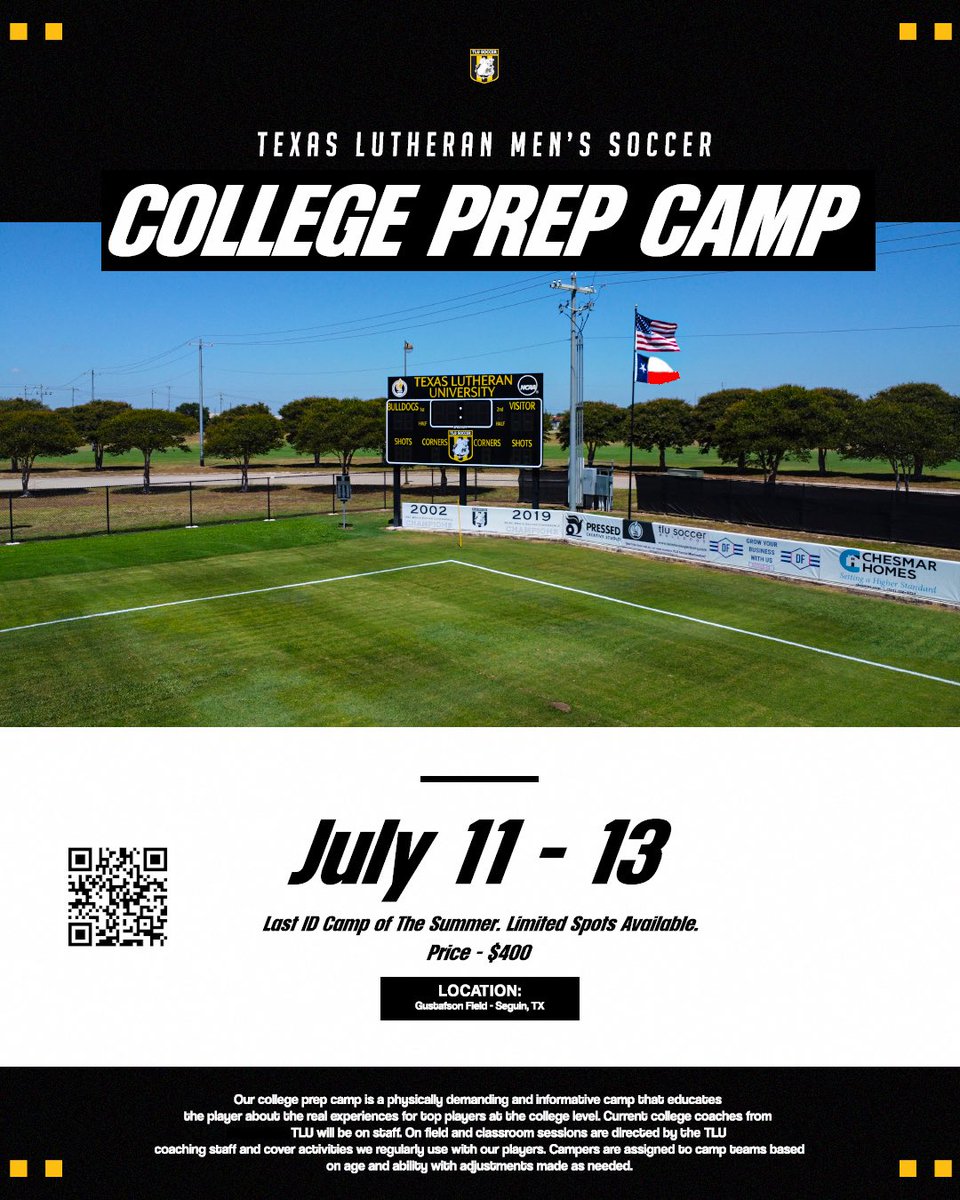 Sign up for our College Prep Camp this July and get a taste of what being a college athlete is like. 

#tlusoccer #tlufútbol #tlufútbolfamily #defend830