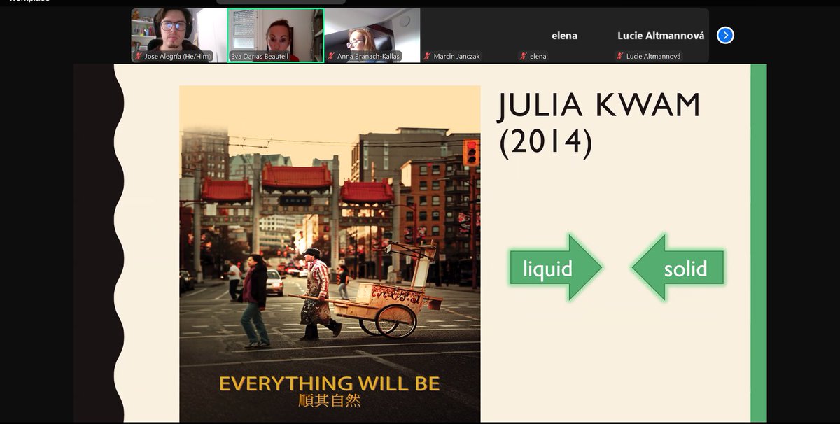 NTranscanadian's tweet image. Our PI @EBeautell delivered a wonderful lecture titled "Everything Will Be: The Liquid City in Canada's Literature and Film" as part of the ICCS Seminar Series in Canadian Studies. Great job Eva!🤗