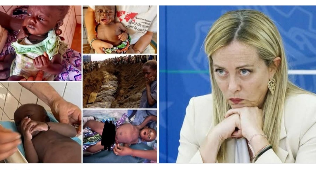 OSNMITALY's tweet photo. #Meloni 
Non la chiamo #presidente perché lei per me non lo è per niente e non parla e non parlerà mai a 
MIO NOME
E questo vale sia per #Salvini sia per #Piantedosi 
Quale italiano ha autorizzato ad aprire dei centri di prigionia simili a quelli #libici in #Albania ??
"Trasportare" #migranti dall'Italia in un altro stato è sequestro di persona!!!!
In Italia si chiama reato!!!!
Vuole sospendere la #costituzione?
Con quale autorizzazione???
Ma lei è stata mai in questi posti??
Ha mai provato a guardare negli'occhi dei #bambini, delle madri, a guardare negli occhi di centinaia di vite annientate.
Io si!!!!
Lei sicuramente NO!!
Quindi si deve solo vergognare!!
Ma poi queste sue dichiarazioni che non oso manco scrivere, posso solo dirle che mi ha fatto vergognare di essere italiano e sicuramente a tanti altri che la pensano come me!!

Come ha detto!!????

"NON DEVONO PARTIRE"!!!
Lei smetta insieme ad altri Stati di mandare armi..
Di provocare guerre e morti.
Così tutto cambierà 
DEVONO RESTARE A CASA LORO!!!!
Lo vada a dire a chi giace sotto macerie, a chi piange figli e genitori morti, lo vada a dire a tutte quelle vite spezzate a causa dell'ingordigia dell'occidente.

Lo vada a dire a loro guardandoli nei loro occhi!!
Haaa.. dimenticavo quello che vede nell'ultima foto e morto come tanti altri a causa della malnutrizione!!
Quindi smetta di stuprare l'Europa e il resto del Mondo (soprattutto l'Africa)insieme ai suoi alleati!!
Vuole fermare l'immigrazione? 
Restituisca l'Africa agli africani!!!
dal profilo di @Claudiomsf1 
#osnm