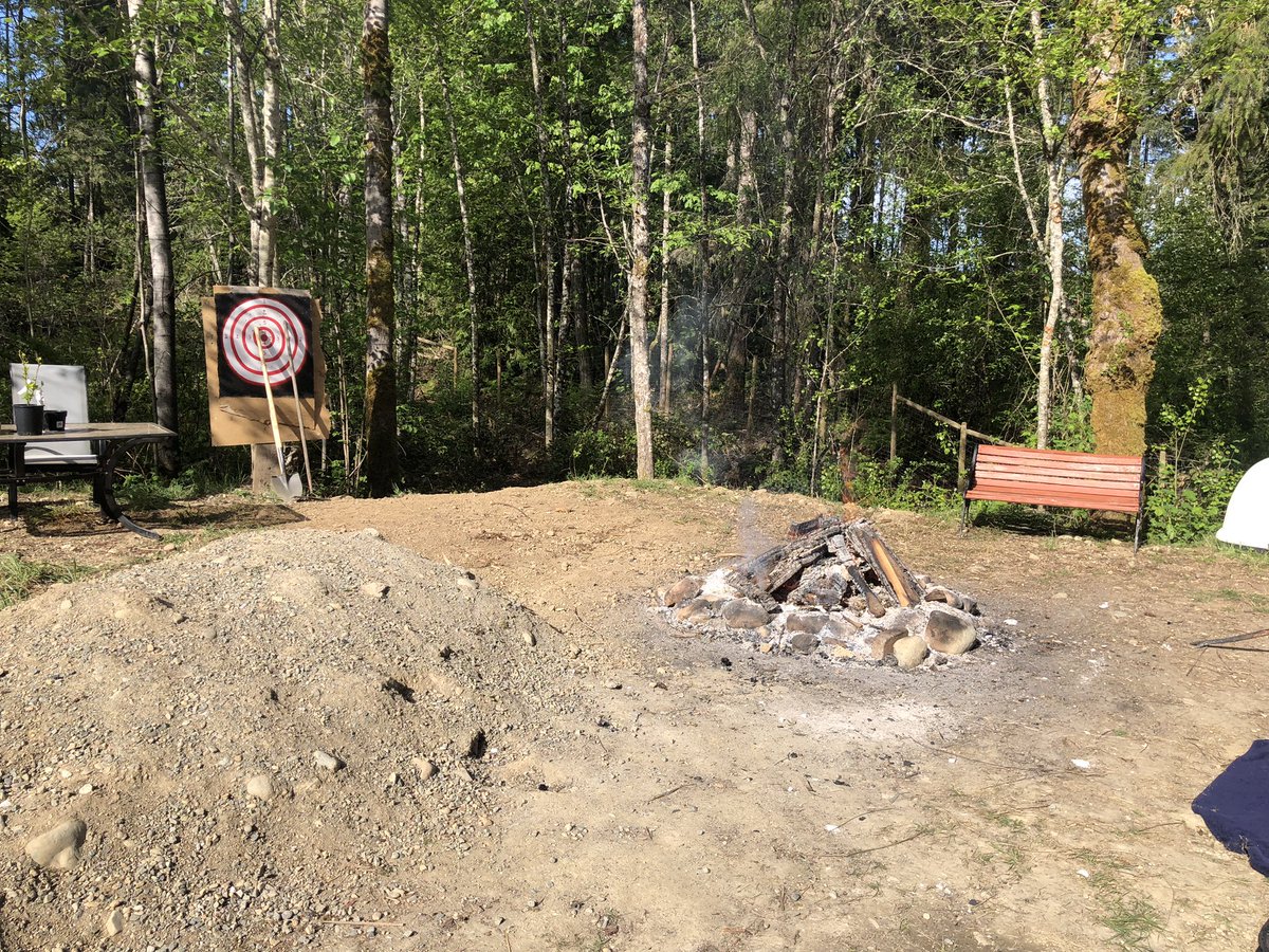 Progress on the backyard! Been going hard at it for the past few weeks, hopefully clear more of the dead trees and trash out before fire bans start going up. 😮‍💨😮‍💨

Gonna looks so pretty once it’s completely levelled with more plants and grass. 🌺🌱