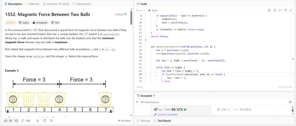shivamrtwt's tweet image. Day 8 of #90DaysCodingChallenge
~ Solved 1 dsa medium problem similar to aggressive cows
~ Didn't do web dev today, had some other work
#DSA #CodingChallenge #coding #letsconnect #buildinpublic #LearnInPublic