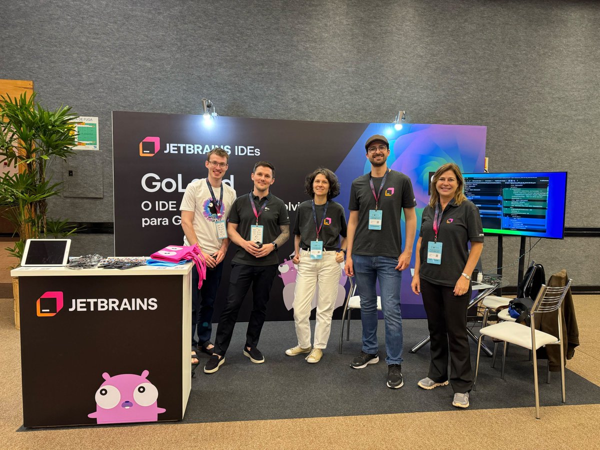 GoLand, a JetBrains IDE (@golandide) on Twitter photo Olá, Gophers! If you’re at <a href="/gopherconlatam/">GopherCon Latam</a> 2025, come say hi! The GoLand team is here - stop by our booth to chat about Go and grab some swag.
🎯Watch a live demo
📝Take a short survey and get a free GoLand license!
#GopherConLatam #golang Olá, Gophers! If you’re at <a href="/gopherconlatam/">GopherCon Latam</a> 2025, come say hi! The GoLand team is here - stop by our booth to chat about Go and grab some swag.
🎯Watch a live demo
📝Take a short survey and get a free GoLand license!
#GopherConLatam #golang