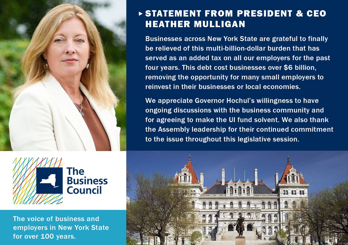 Statement on Governor Hochul's announcement to fully fund the UI debt.