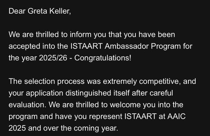 Greta Keller (@gretakeller) on Twitter photo Honored to be selected as an ISTAART Ambassador 2025-26 by the <a href="/alzassociation/">Alzheimer's Association</a>.
Looking forward to a year of mentorship, collaboration, and global dementia research 🧠💜.
<a href="/ISTAART/">ISTAART</a> <a href="/LuCrivelliOk/">Lucía Crivelli</a>
#ISTAART #AAIC2025 #Neuroscience Honored to be selected as an ISTAART Ambassador 2025-26 by the <a href="/alzassociation/">Alzheimer's Association</a>.
Looking forward to a year of mentorship, collaboration, and global dementia research 🧠💜.
<a href="/ISTAART/">ISTAART</a> <a href="/LuCrivelliOk/">Lucía Crivelli</a>
#ISTAART #AAIC2025 #Neuroscience