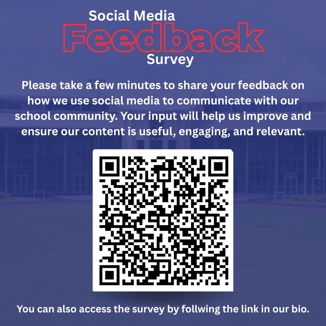 We want to hear from you! 📣 How can we improve our social media to better serve our school community? Share what works, what doesn’t, and what you'd love to see. 💬
Your voice matters—link in bio!

#YourFeedbackMatters #HaveYourSay #WeAreSandwell #SchoolCommunity #BetterTogether