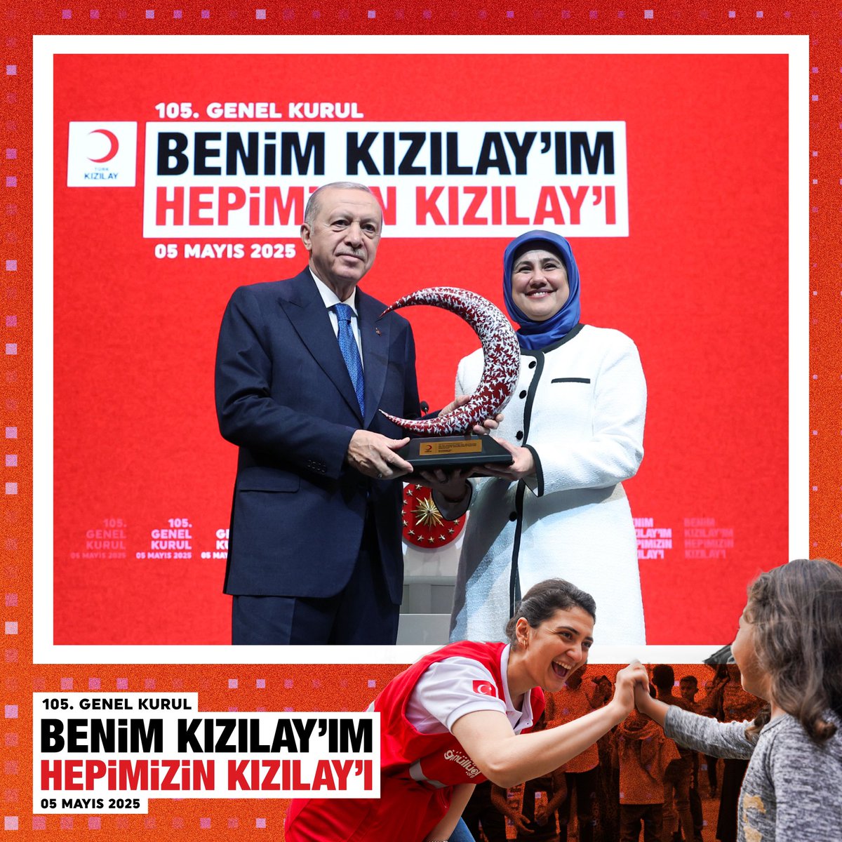 Türk Kızılay Genel Kurulu, Ankara’da Türkiye’nin dört bir yanından gelen değerli delegelerin katılımıyla gerçekleştirildi. 

Genel kurulda delegelerin tamamının oyunu alan Prof. Dr. Fatma Meriç Yılmaz, yeniden Türk Kızılay Genel Başkanı olarak seçildi.