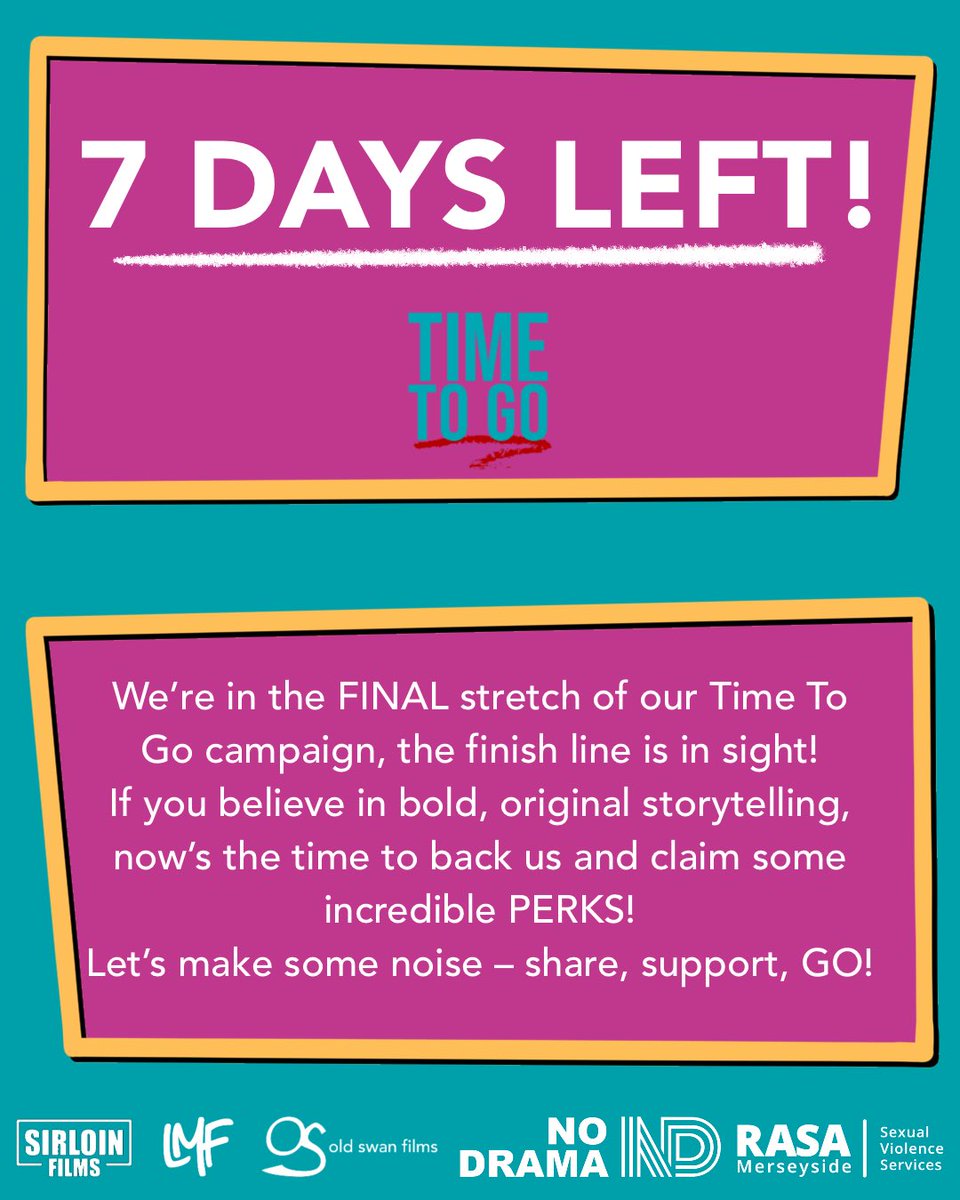 Only 7 days left to support our film Time to Go! 🎬
Back the campaign, grab great perks &amp; help us hit our target.
Let’s make something powerful together.
👉 indiegogo.com/projects/time-…

#TimeToGoFilm #IndieFilm #SupportIndie #Crowdfunding