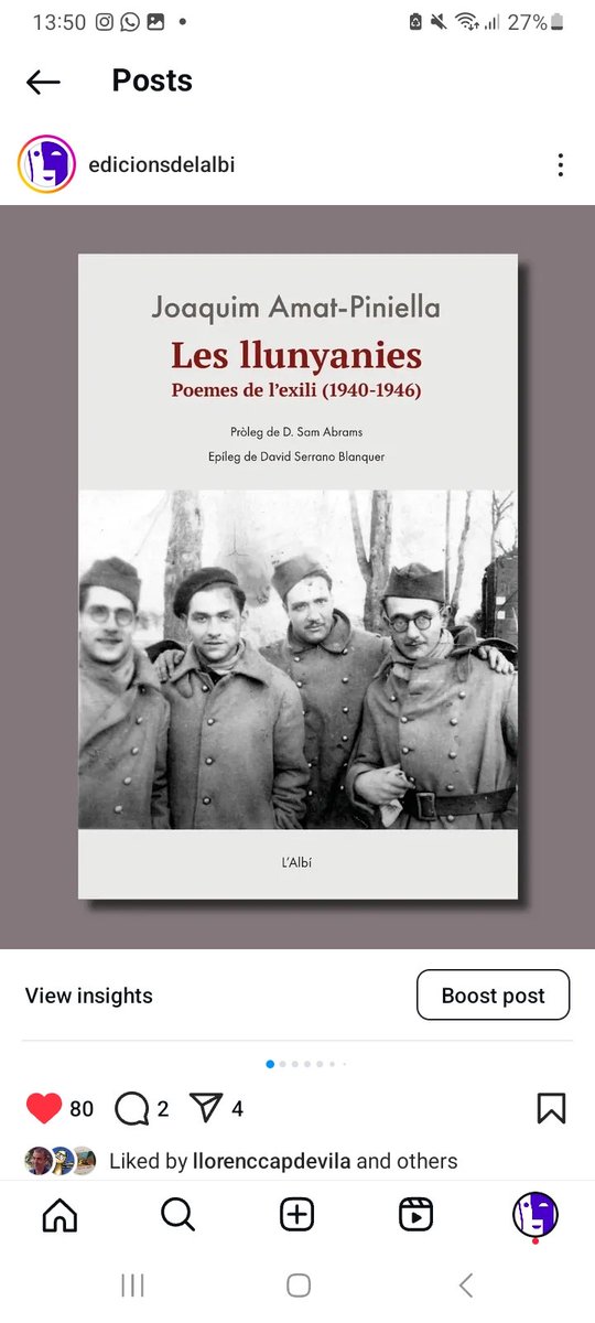 Avui es compleix el 80è aniversari de l'alliberament de Mauthausen. I demà, en aquest acte, tindrem ben  present Joaquim Amat-Piniella, ara que finalment s'ha pogut reeditar el seu gran llibre de poemes de l'exili: Les llunyanies. 
<a href="/dsamabrams/">D. Sam Abrams</a> <a href="/DavidSerranoB/">David Serrano</a>