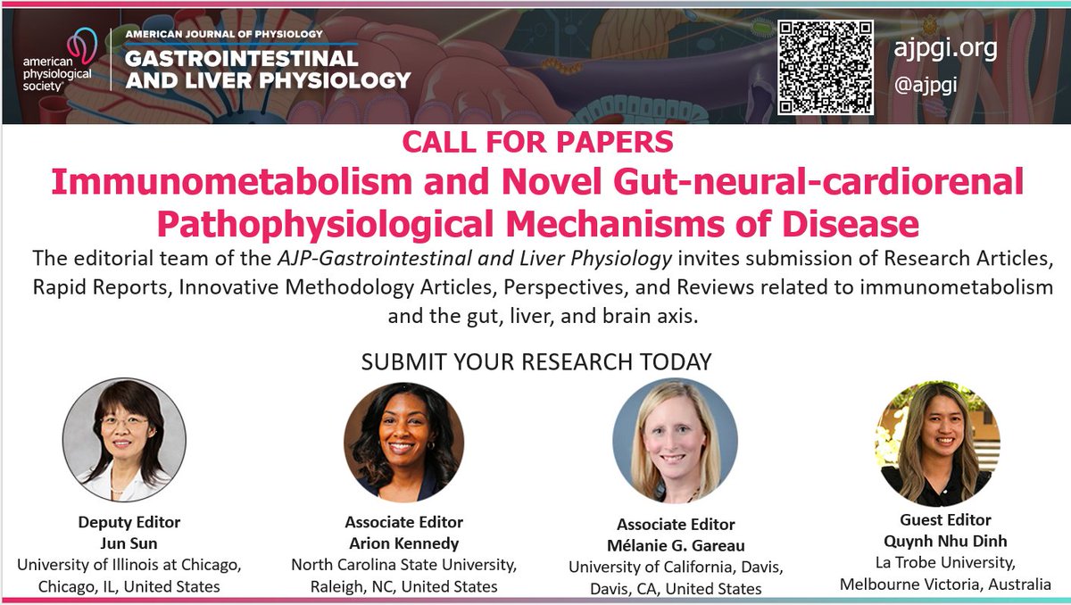 📢This #CallforPapers intends to highlight new mechanisms that regulate metabolism in the #microbiome and innate and adaptive #ImmuneSystem in metabolic tissues that impact chronic diseases such as #obesity and gastrointestinal and #NeurologicalDisorders.

ow.ly/pzFF50VvZE6