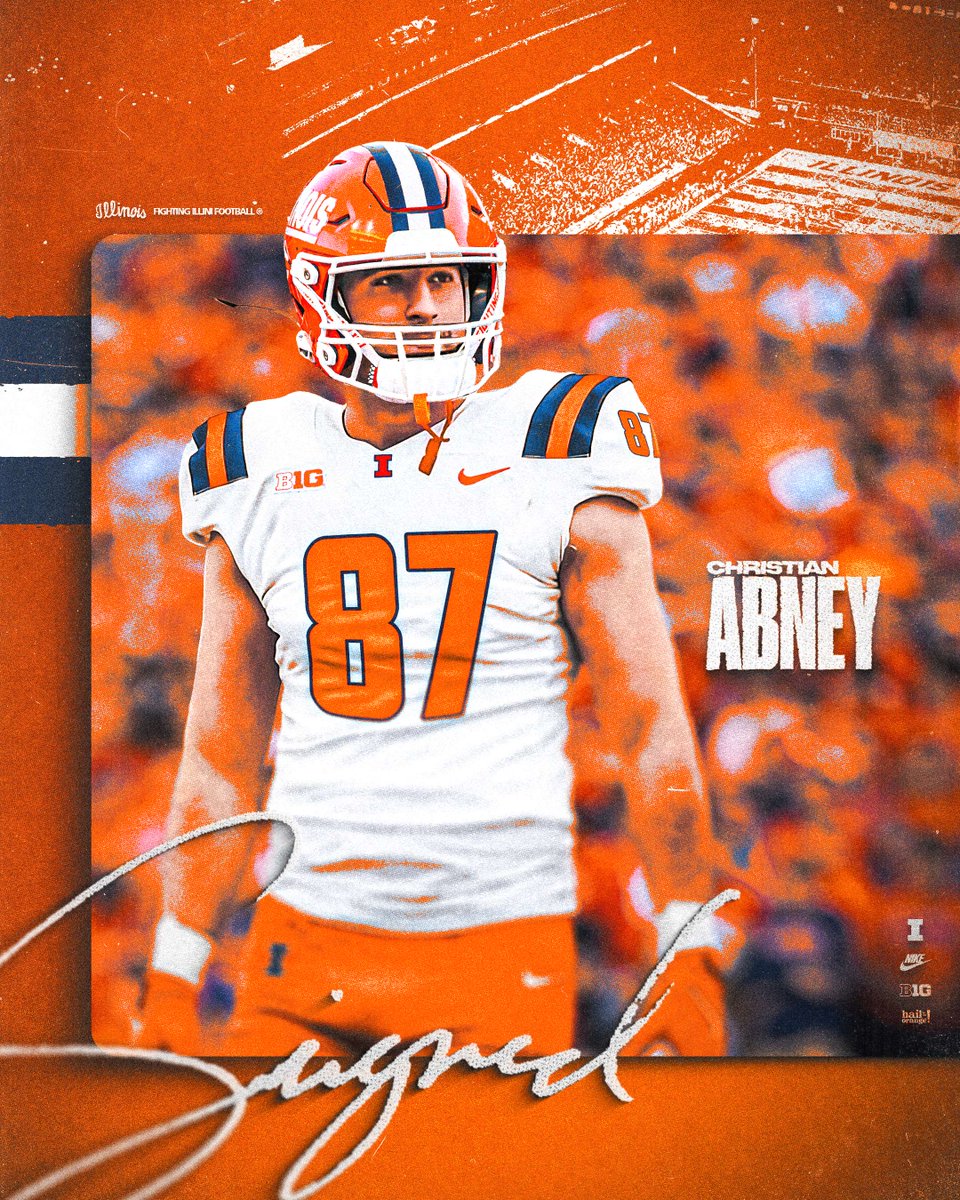 Illinois Football (@illinifootball) on Twitter photo Adding more to the tight end room with <a href="/abney_christian/">Christian Abney</a>.
🟠 FightingIllini.com/ChristianAbney Adding more to the tight end room with <a href="/abney_christian/">Christian Abney</a>.
🟠 FightingIllini.com/ChristianAbney