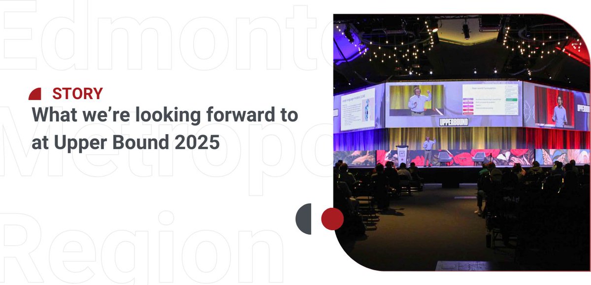 🚨 Upper Bound, the Edmonton region’s biggest AI event of the year, is just 2 weeks away! 

📍 May 20–23 | Edmonton Convention Centre 

👉 Get all the details on what to expect: edmontonglobal.ca/news/upper-bou…

#UpperBound2025 #AI #AIinnovation #YEG <a href="/AmiiThinks/">Amii</a>