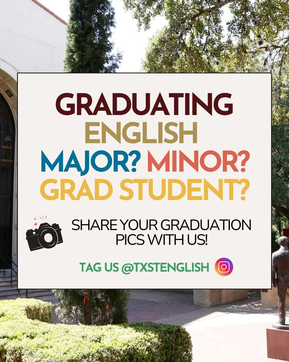 TXSTEnglish's tweet image. We're loving the tags in graduation photos by #TXSTEnglish Bobcats, especially in photoshoots around Flowers Hall 🌸🌼🏵 Congrats to all graduates! ⭐️