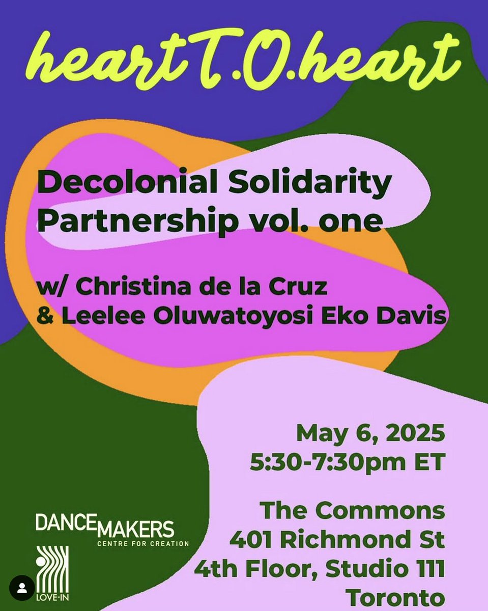 Heart TO Heart Decolonial Solidarity offering (+ dance with B.A.N.D.) - mailchi.mp/dancemakers/ar…