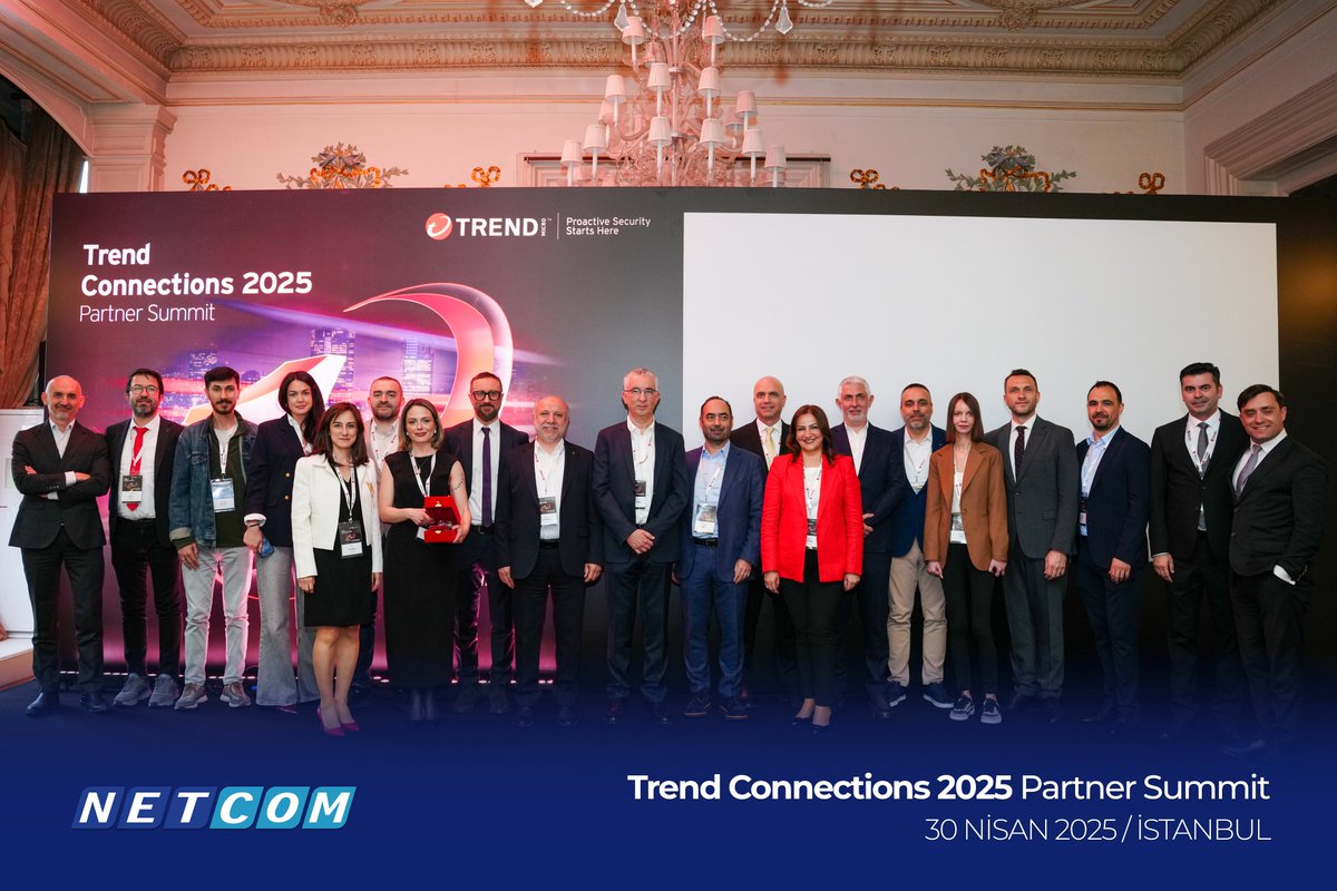 Netcom1986's tweet photo. Netcom olarak, Trend Micro’nun düzenlediği Trend Connections Partner Summit 2025’te ödülle onurlandırılmaktan büyük mutluluk duyduk. Bu kıymetli organizasyonda bizleri bu ödüle değer gören Trend Micro ekibine teşekkür ederiz. https://t.co/UlJmr45i9O