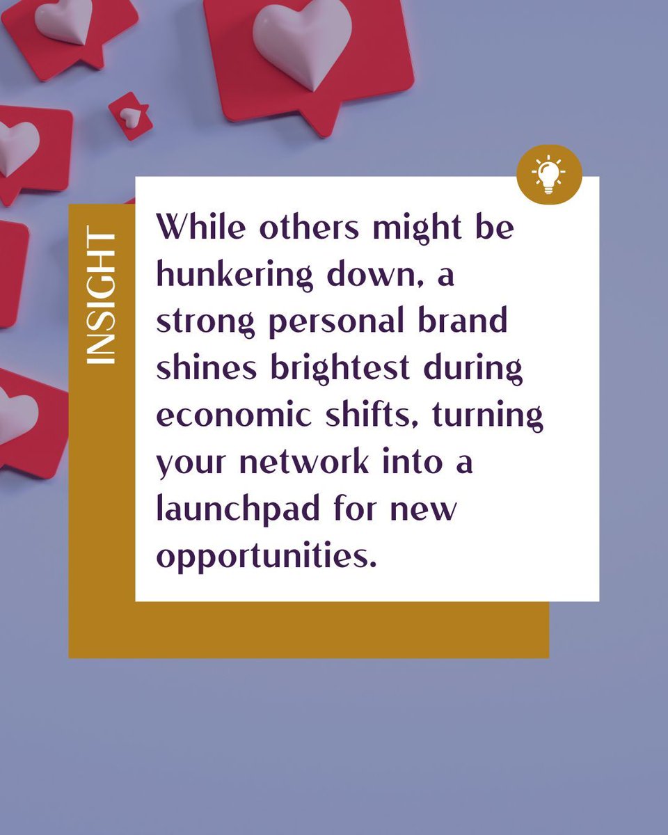 Think the current economic state is a reason to lay low? Wrong. This is when a personal brand is most valuable. It’s your superpower during times of uncertainty, turning your connections into opportunities. Have you thought about building a personal brand as a safety net?