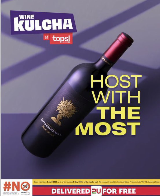 When the weather calls for a cosy night in, I reach for the Boschendal Nicolas curreny in promotion at <a href="/TOPSatSPAR/">TOPS at SPAR</a> #TOPSWineKulcha . Perfect with a hearty stew or just a good book. What’s your go-to wine for chilly evenings? 🍷 #OwnYourWineMoment