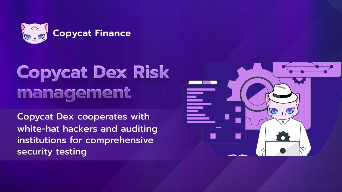 CopycatFinance's tweet photo. 🔐 Prioritizing security at Copycat Dex!   📷We collaborate with white-hat hackers and auditing institutions to conduct thorough security testing, ensuring a robust risk management system.   Your safety is our commitment!  #CopycatDex #Security #CopycatFinance #DEX https://t.co/ismlNTJ6D1