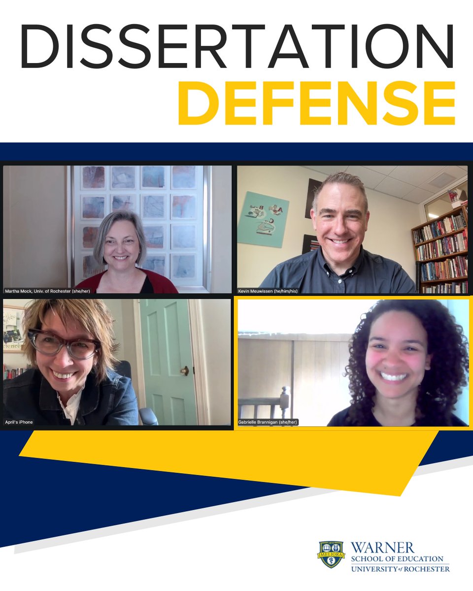 🎉 Congrats to Dr. Gabrielle Brannigan ’16W (MS) on successfully defending her dissertation “Curriculum is Lowkey Kind of Boring: Working with Students to Design the Curriculum” and earning her EdD in Teaching &amp; Curriculum + advanced certificate in Teacher Leadership!  
#URWarner