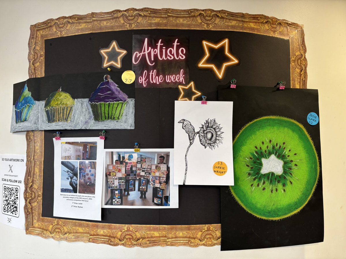 Our <a href="/WebstersHigh/">WebstersHigh</a> Artists of the Week. Super proud of the hard work &amp; creativity displayed. Well done!🤩Following our school values #ambition #achievement