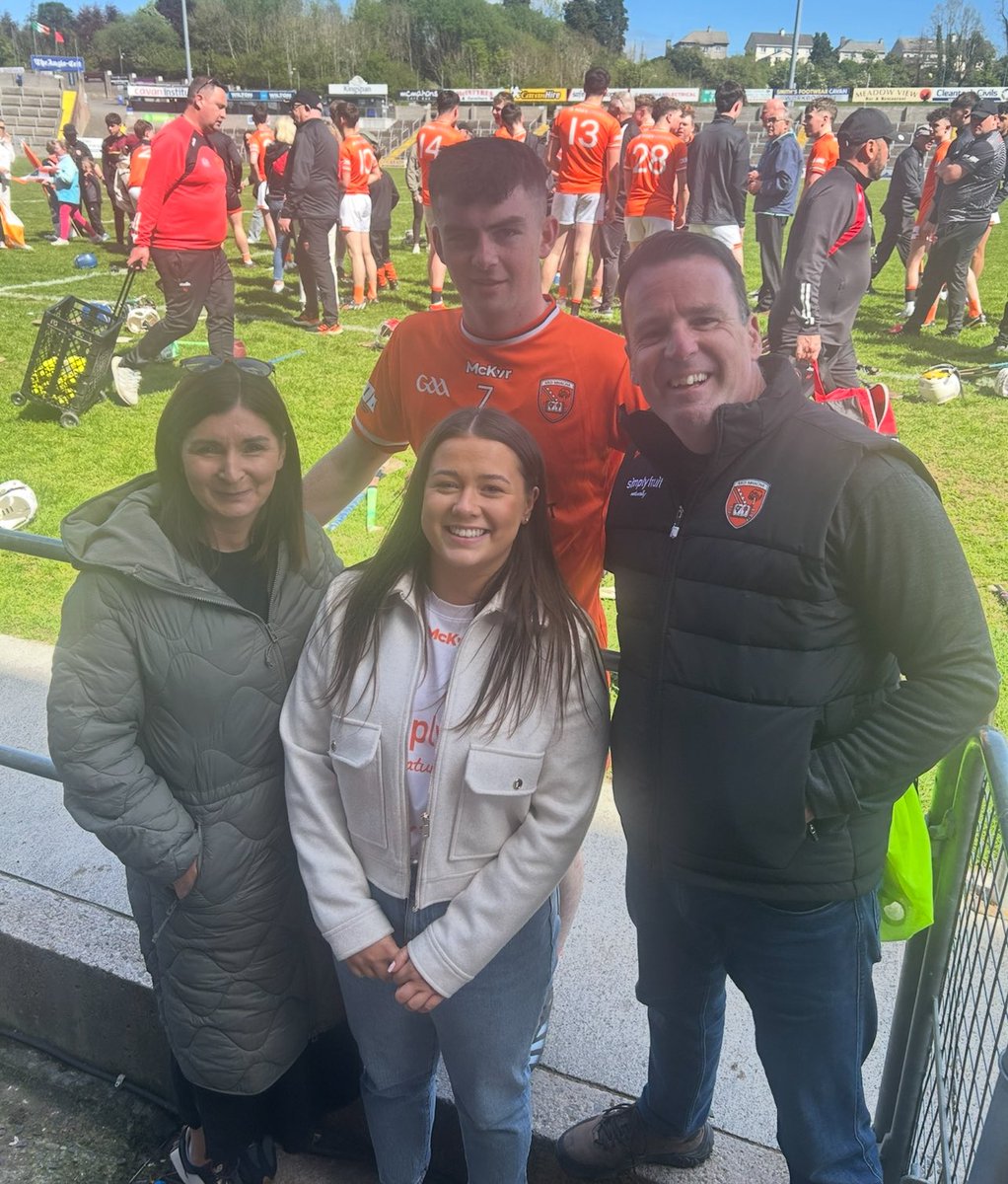 We had a great day in Cavan with Armagh U20 Hurlers winning the Andrew O’Neill Cup - the first time in their history winning a title at this level.  Super proud of Liam, the team and management ! <a href="/Armagh_GAA/">Armagh_GAA</a>