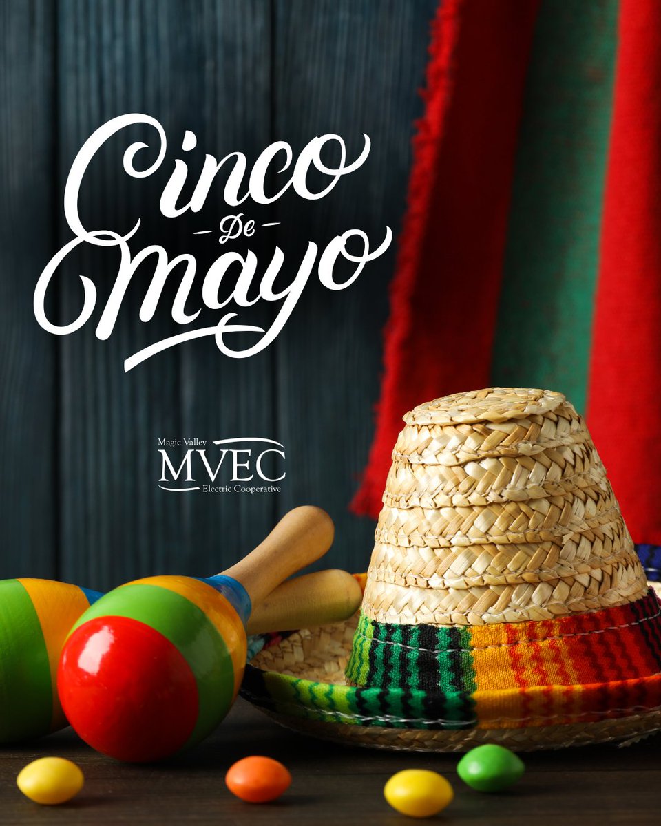 MagicValleyEC's tweet image. Happy Cinco de Mayo from all of us at MVEC, have a safe and joyful celebration.