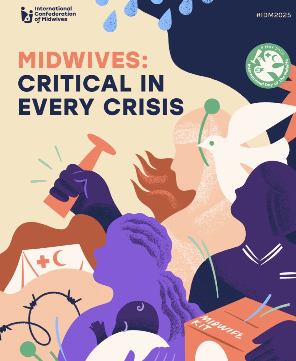 Happy International day of the midwife 2025. Thank you for everything you do every day. Midwives are critical not just in a crisis but today and every day. Let’s listen to them and invest in them to enable them to provide safe, compassionate and equitable care.

#IDM2025