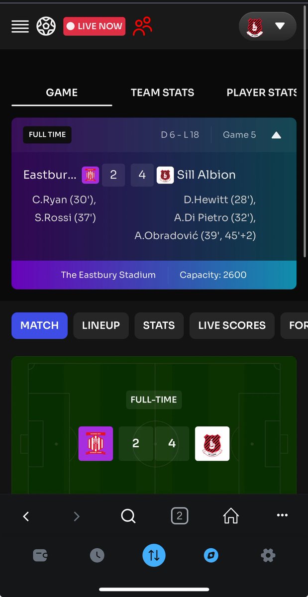 Adem Obradović, only 21 years old, silences The Eastbury Stadium with a cold brace — including a dagger in stoppage time.

#SillAlbion #TheSillvians #Footium #CryptoCoast